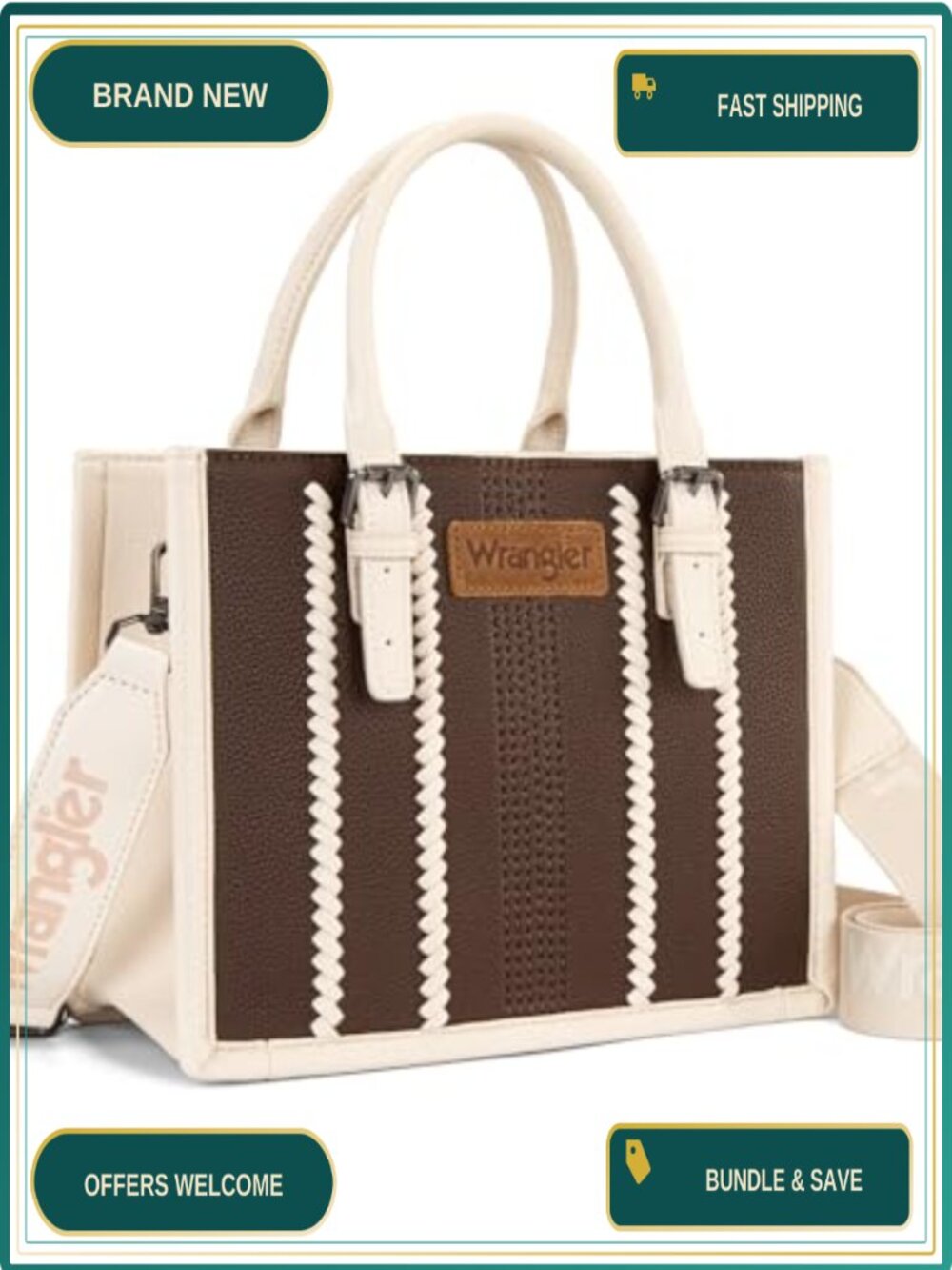 Boho Braided Tote Bag Vegan Leather Western Purse Top Handle Satchel